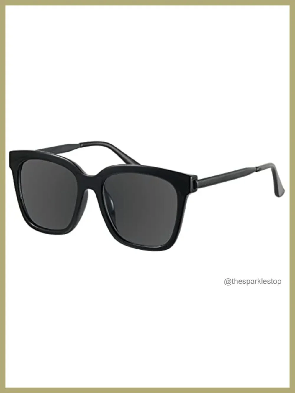 Oversized Square Sunglasses Women UV400 Metal Temples